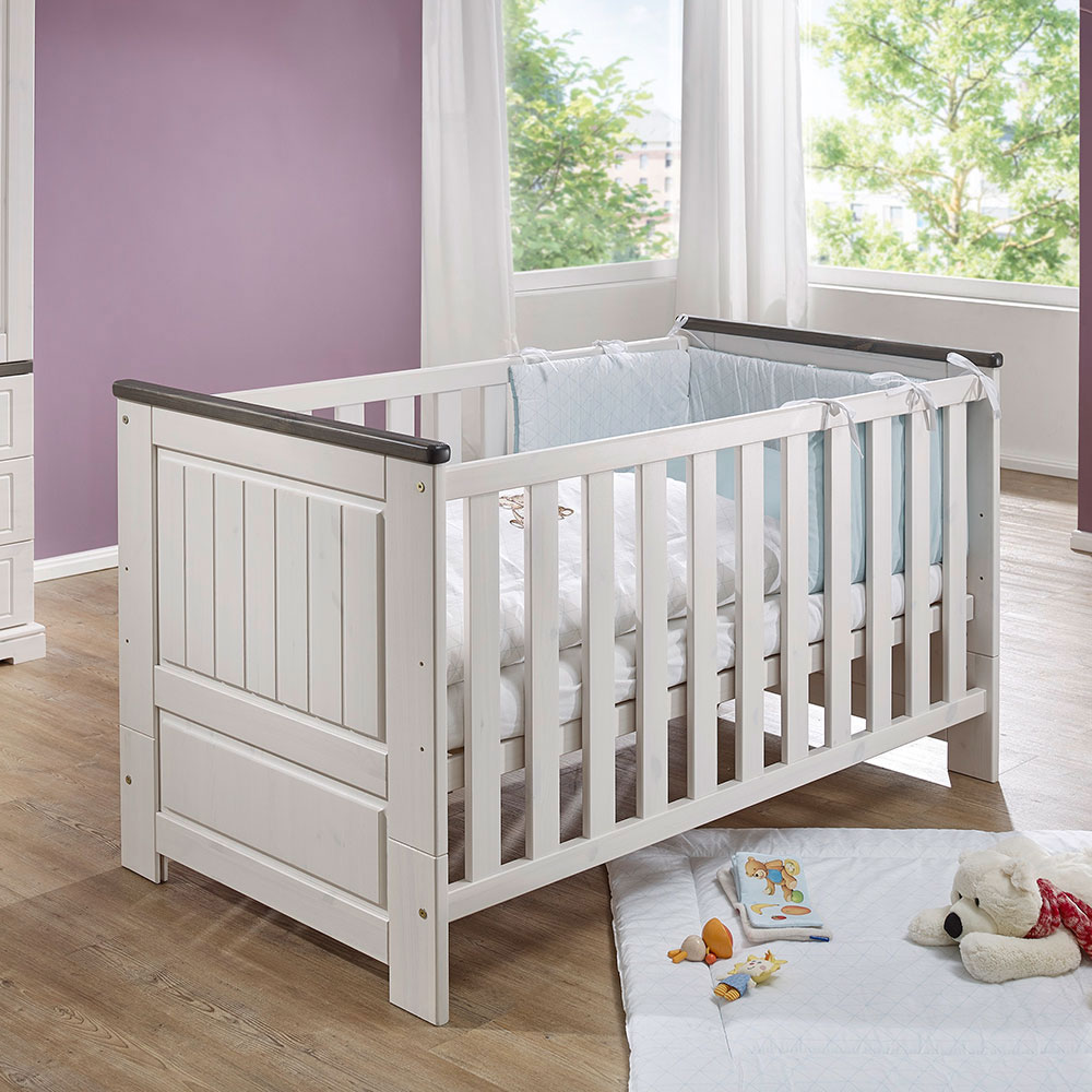 Kiefernholz Babyzimmer zweifarbig - Rimesca (fünfteilig)