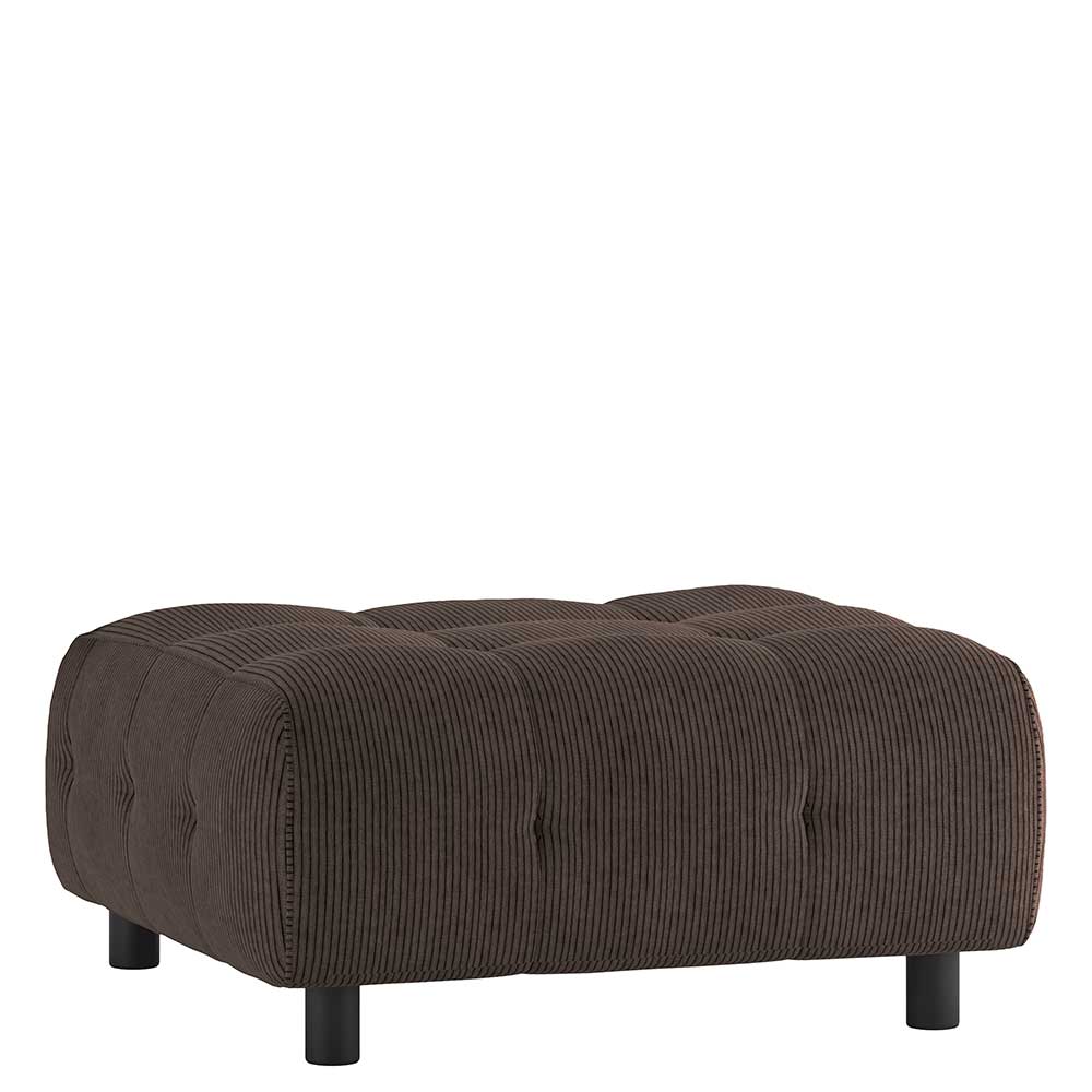 Modulcouch Polsterhocker in Graubraun Cord - Vita