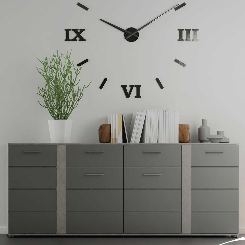 Sideboard in Grau & Beton Optik - Vereny