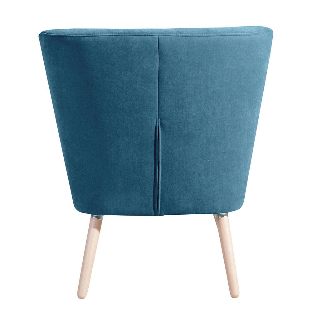 Sessel in Petrol Blau Velours - Curedo