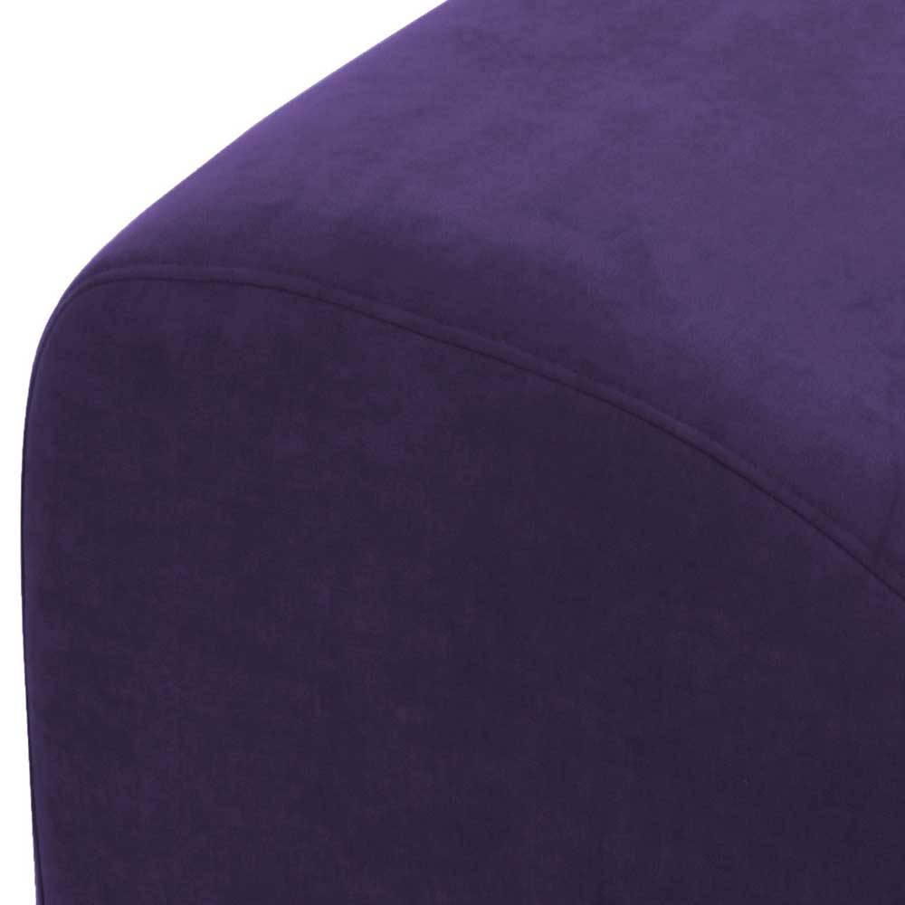 Velours Hocker in Violett - Cregorian