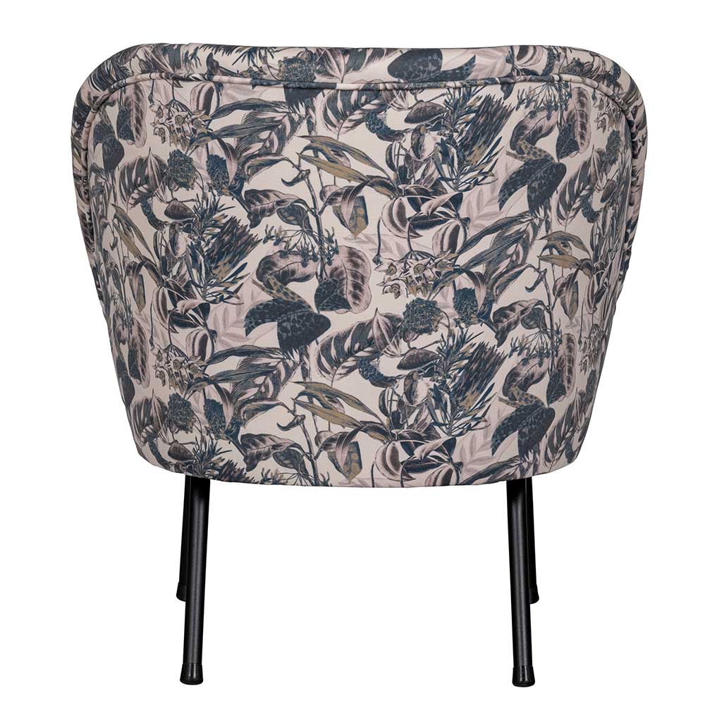 Lounge Sessel aus Samt mit floralem Dessin - Rosco