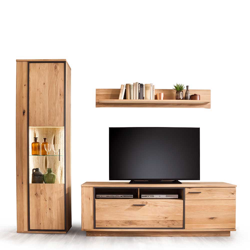 TV Board & Wandboard & Schrank Set - Vedreda (dreiteilig)