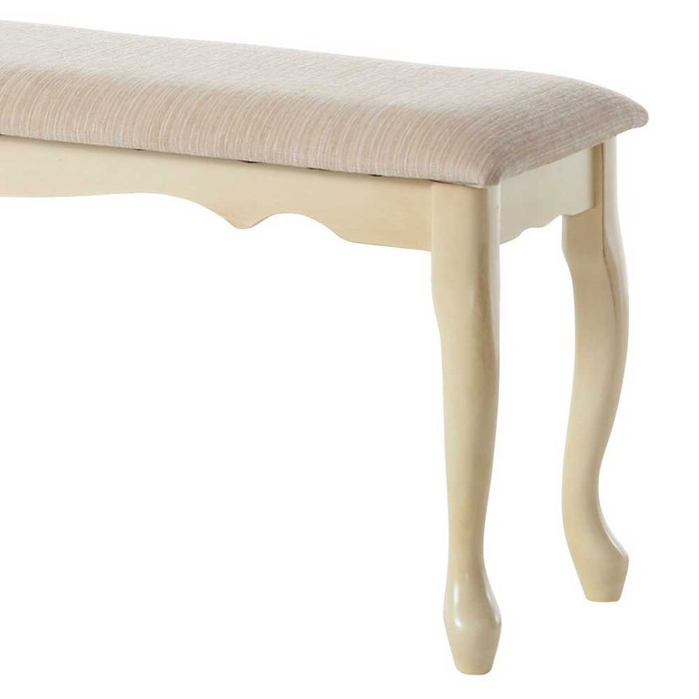 Vintage Design Esstischbank in Creme - Lesnoa