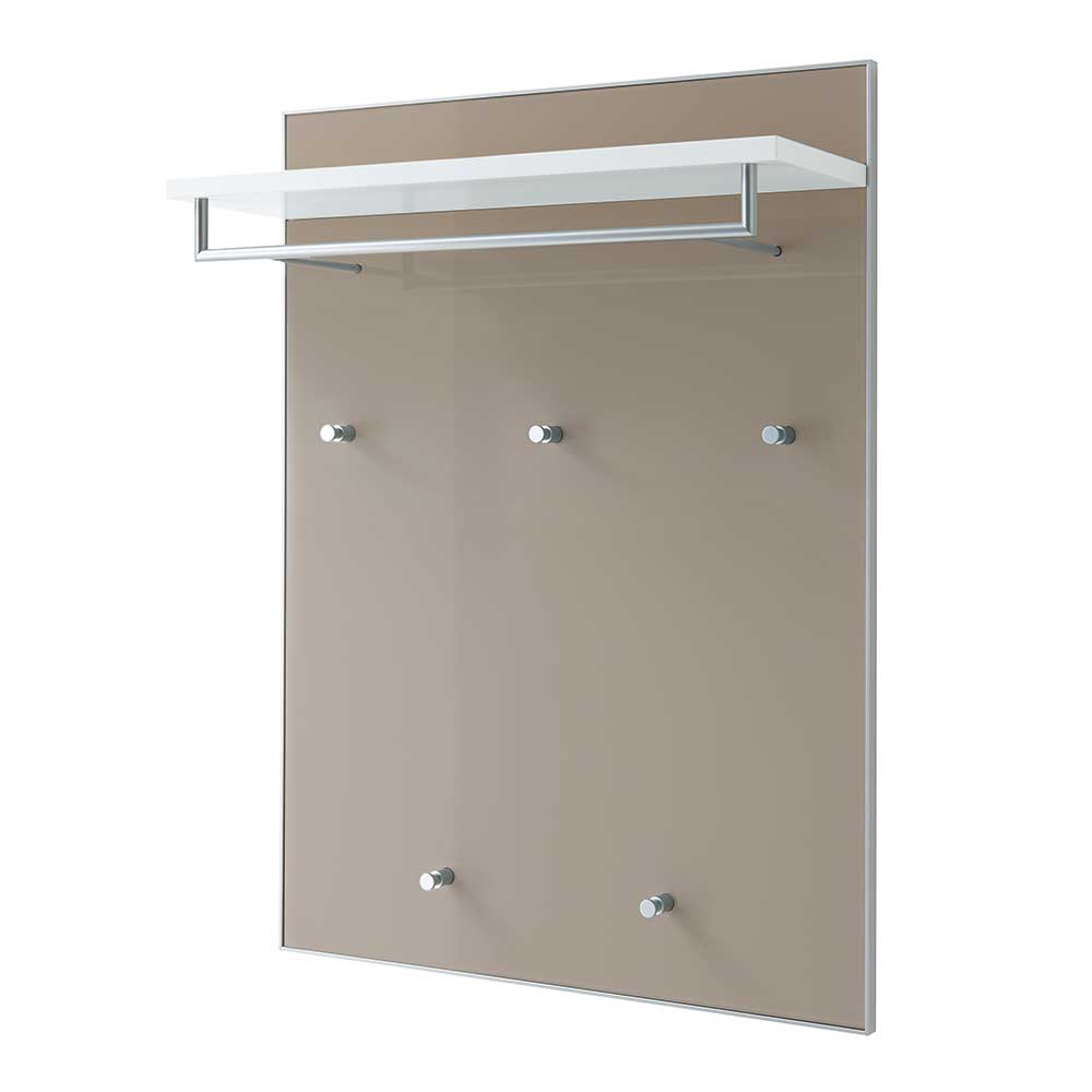 Flurgarderobe Srocca in Taupe Glas beschichtet