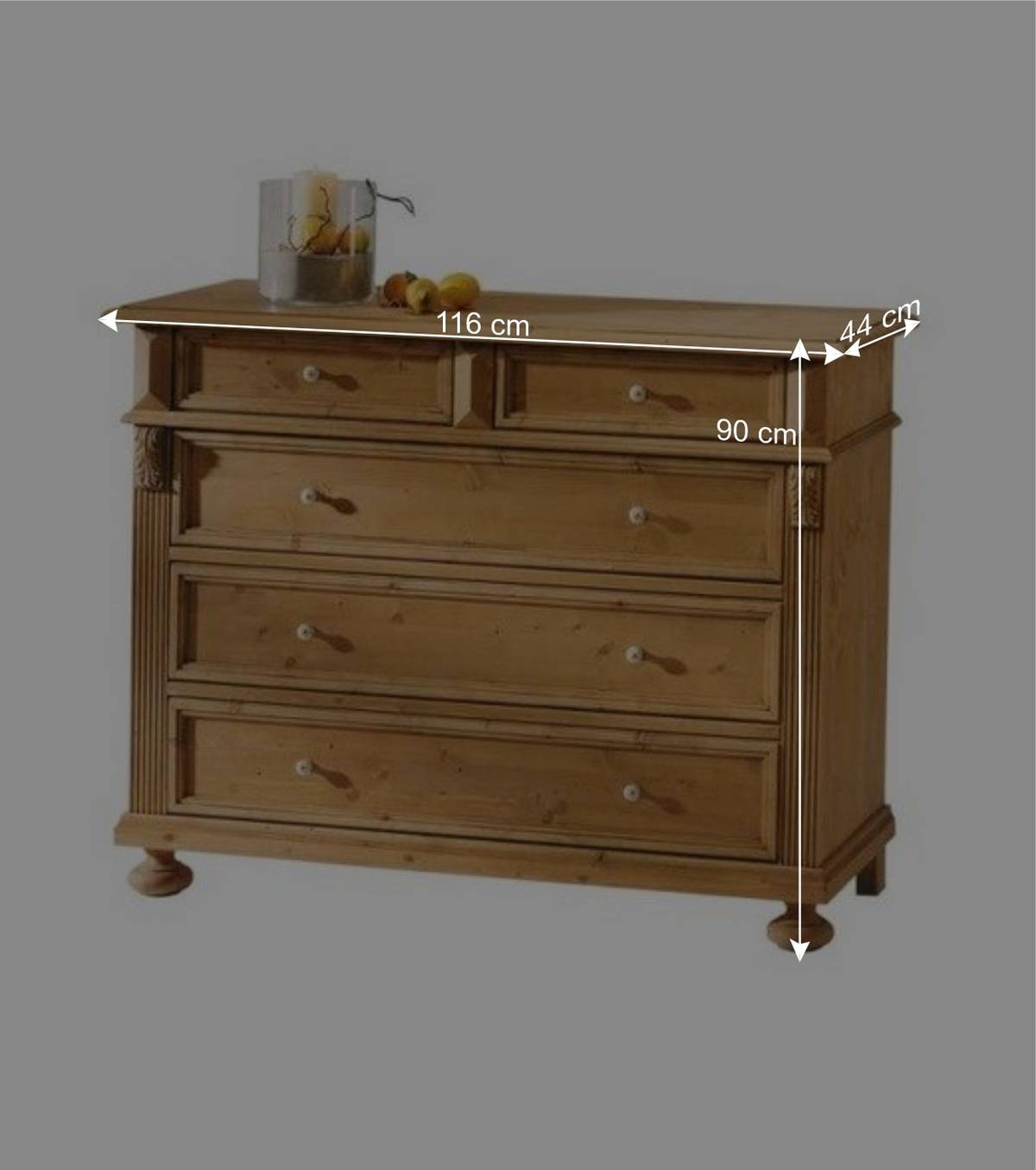 Wohnzimmer Sideboard Melessa aus Fichte Massivholz