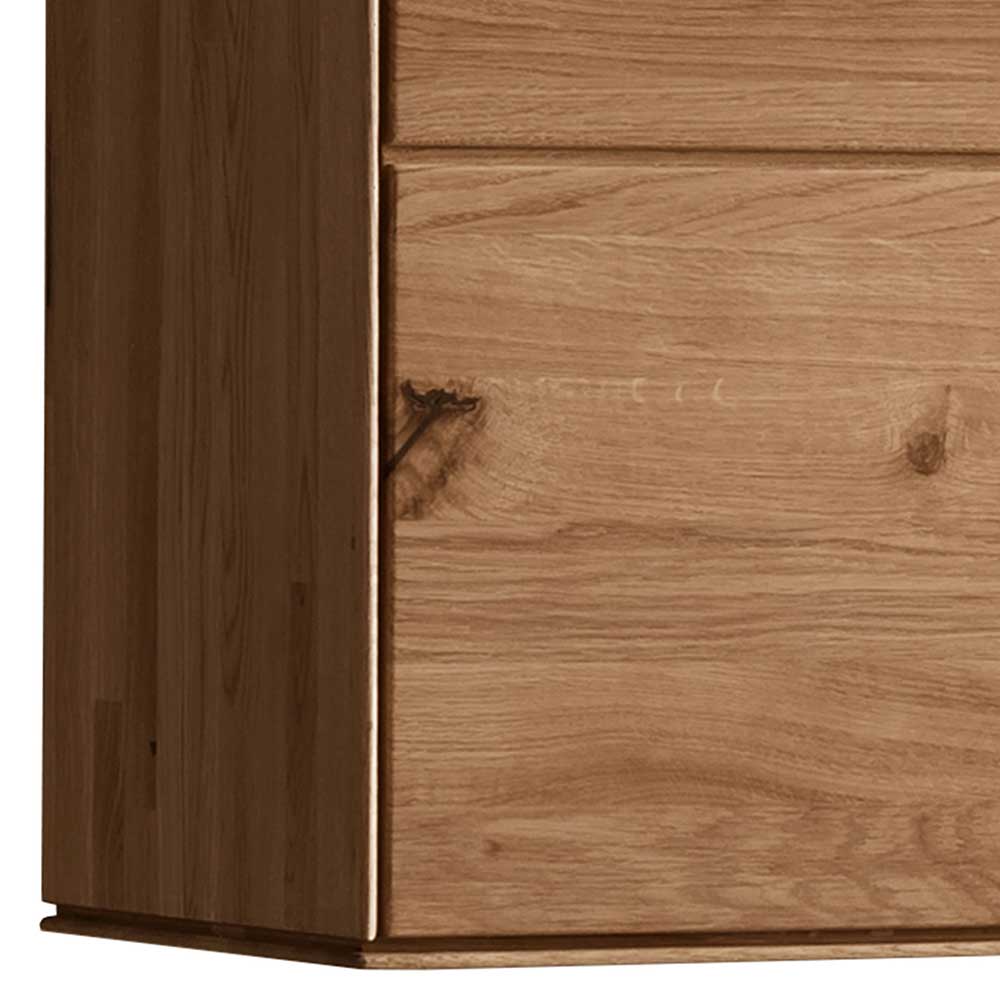 40x123x41 Hängender Schrank aus Wildeiche massiv - Sinta