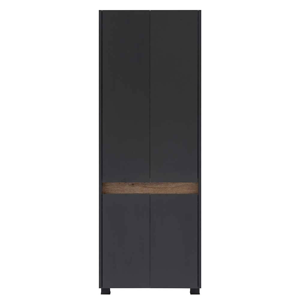 57x165x33 cm Bad Hochschrank mit vier Türen - Marcius