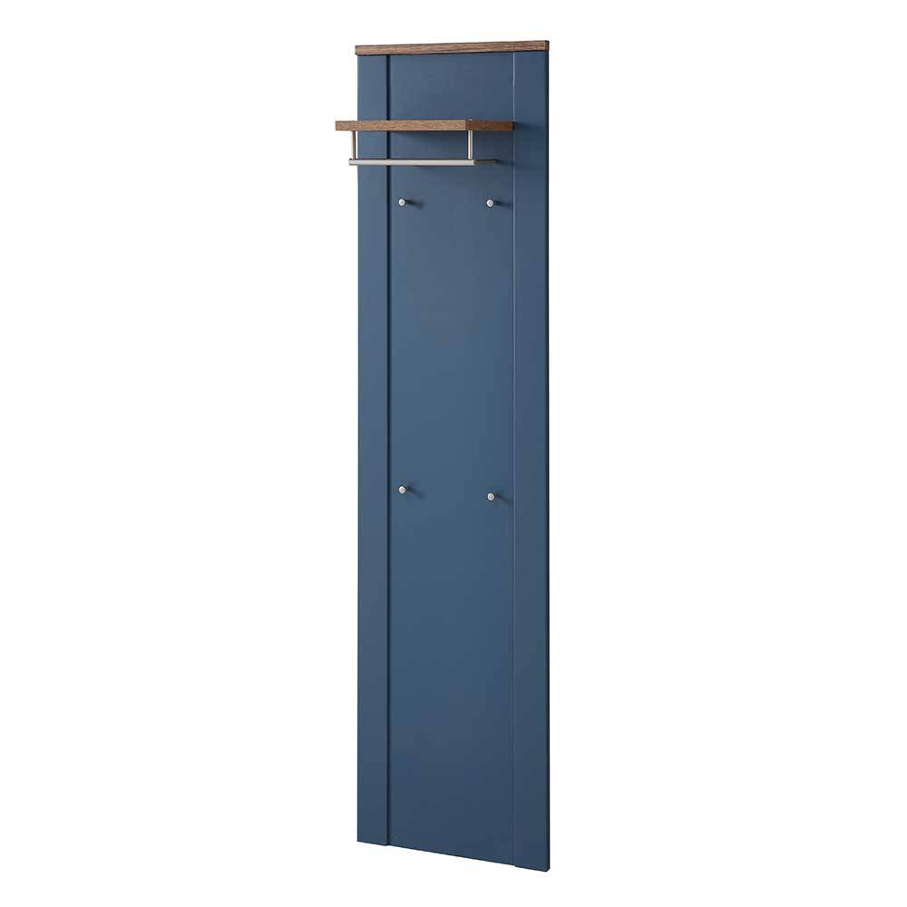 Garderobe in Blau und Eiche Dunkel - Lasperla