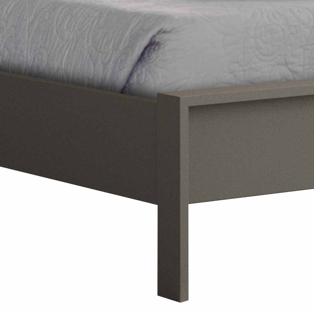 Design Metallbett Tuloca in Grau Weiß