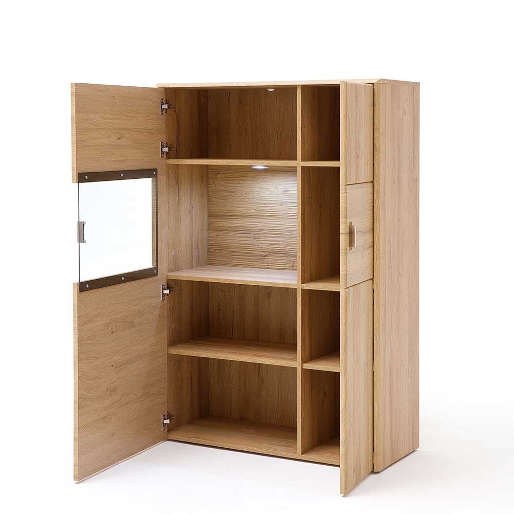 Wohnzimmer Highboard in Wildeiche Nachbildung - Iniena