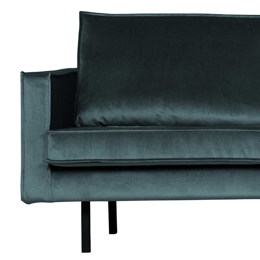 Wohnzimmercouch L-Design in Petrol Blau - Fledos