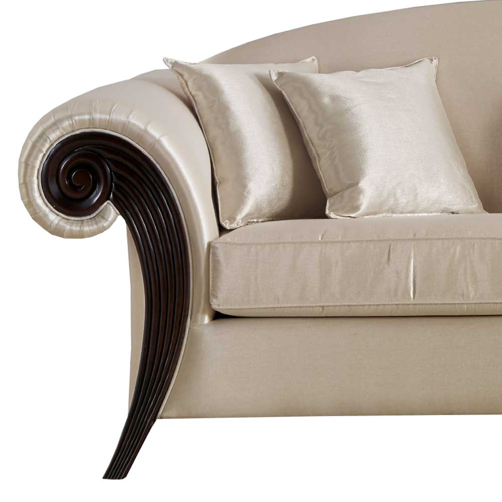 Dreisitzer Couch in Beige und Dunkelbraun - Ghaz