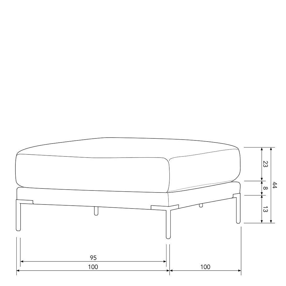 Moderne Couch Kombi aus Modulen - Marietta (fünfteilig)