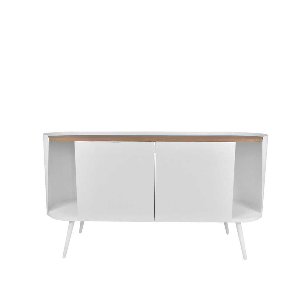 Design Stahl Sideboard in Weiß - Yunike