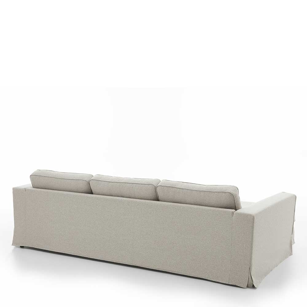 Webstoff Ecksofa in Hellgrau - Coisma