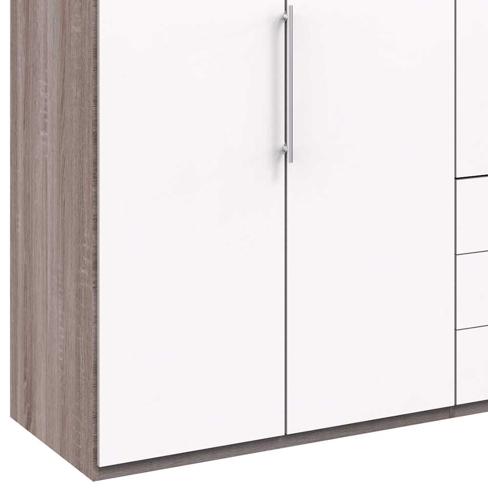 Schlafzimmerschrank 2m mit 3 Schubladen - Tivierto