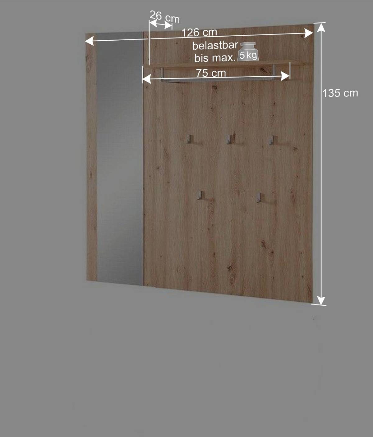 Garderobe & Flurbank modern - Zelio (zweiteilig)