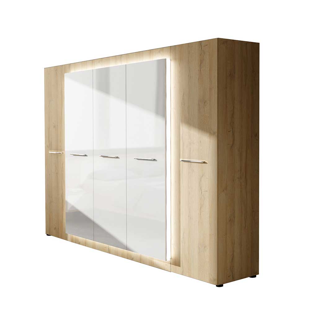 5-türiger Kleiderschrank 252x220x60 cm - Anieva