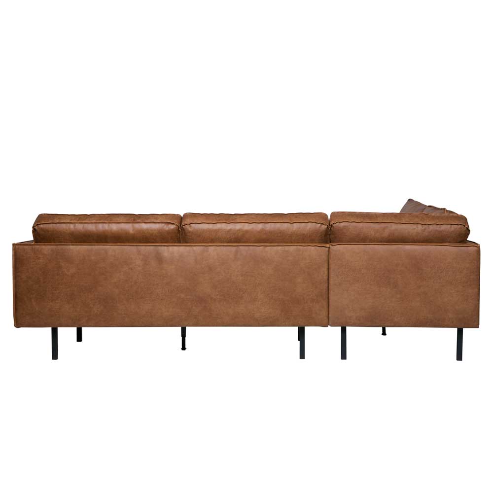 266x85x213 Recyclingleder Ecksofa in Cognac Braun - Huropa