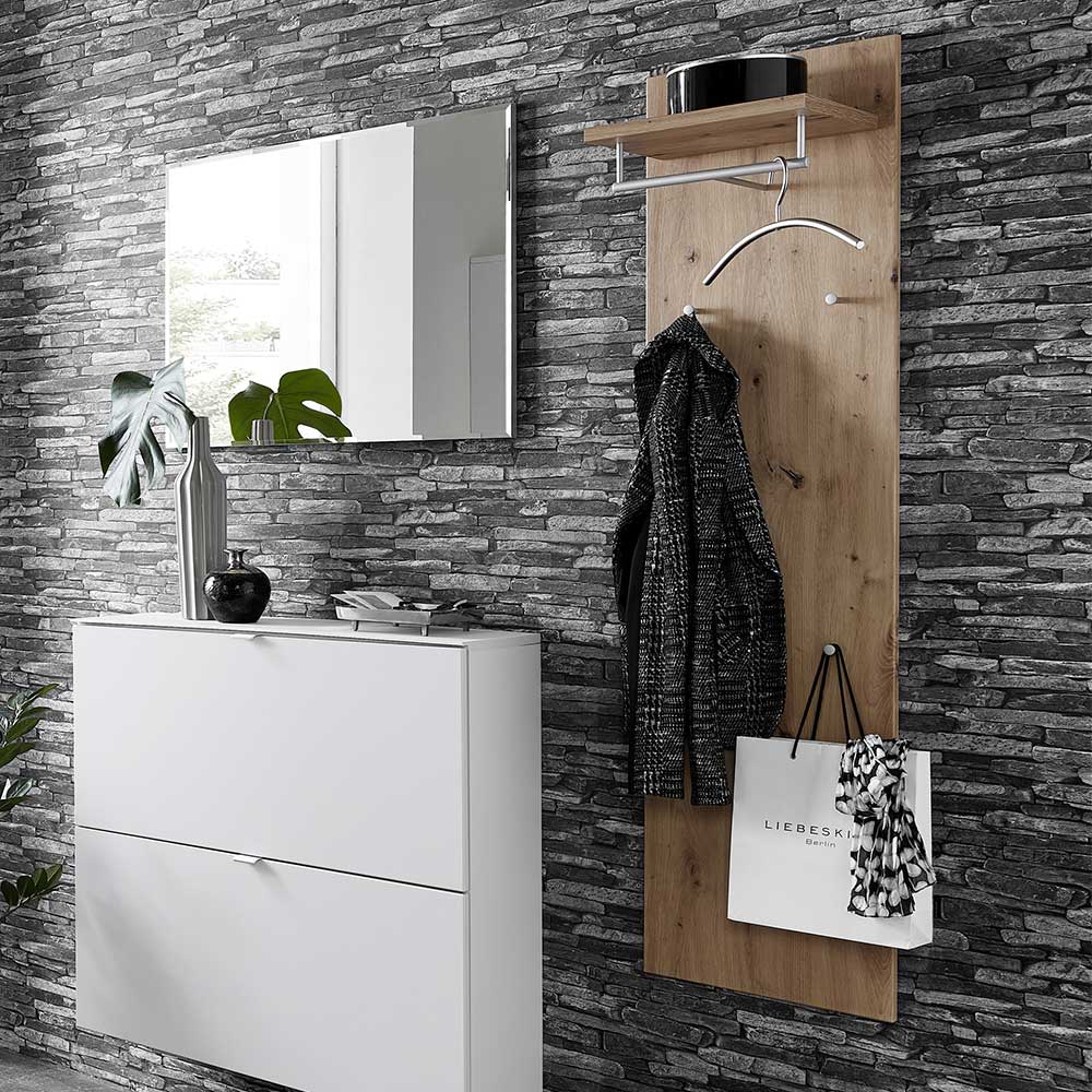 40x151x30 Garderobe in Wildeiche Nachbildung - Indiesta