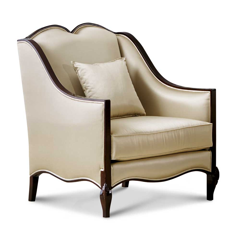 Eleganter Polstersessel in Beige - Sutolary