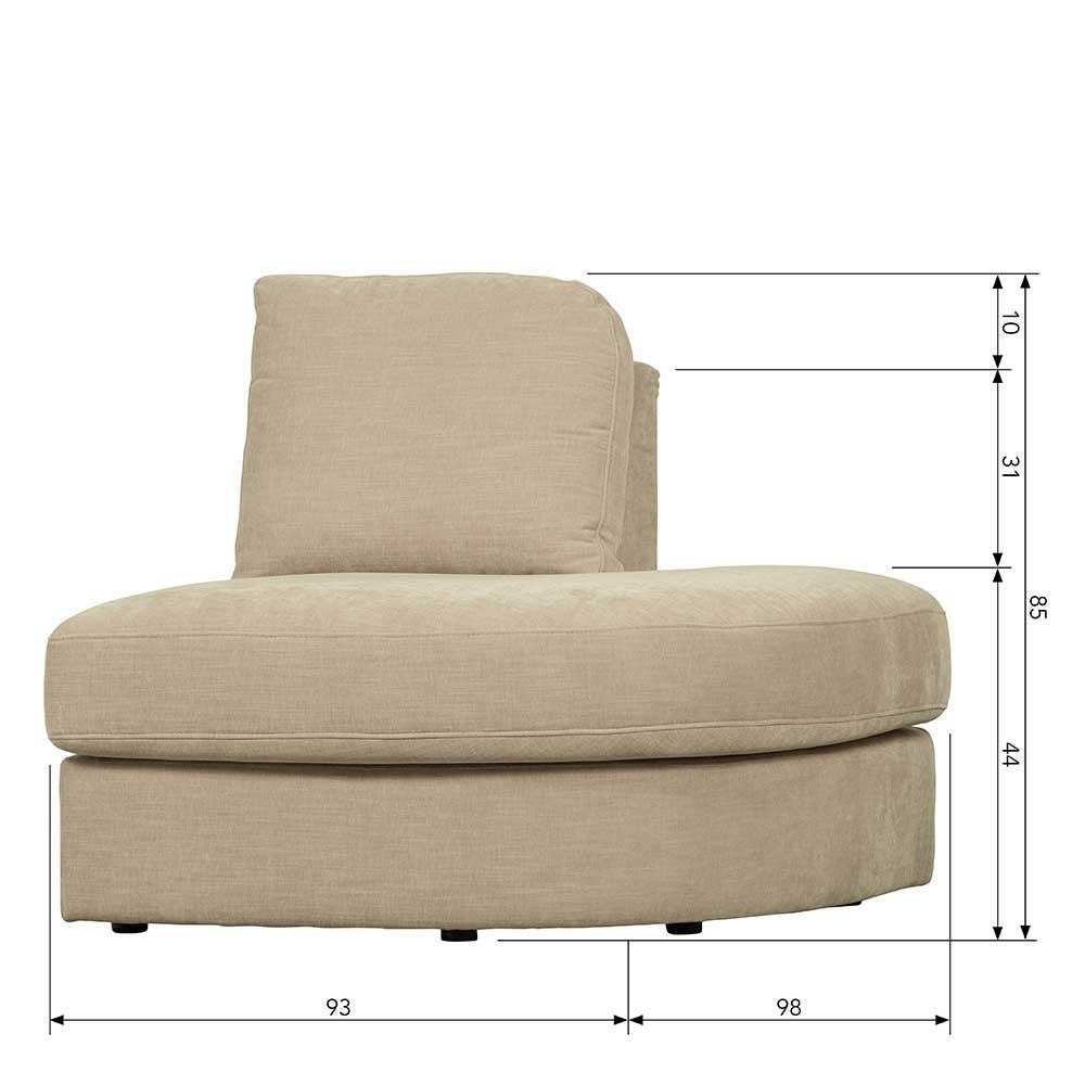 Zwei Elemente Modulsofa in Beige - Slagon