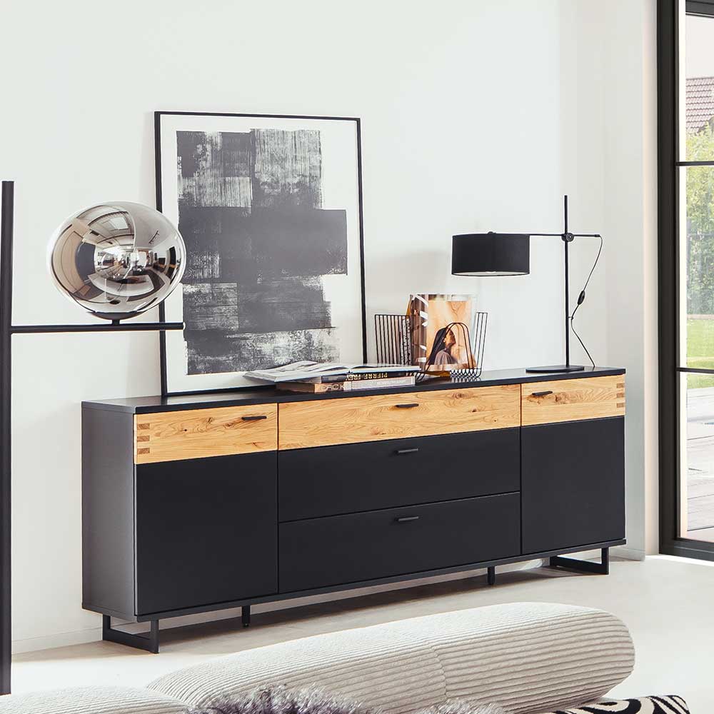 Design Sideboard mit Metall Bügelgestell - Londa