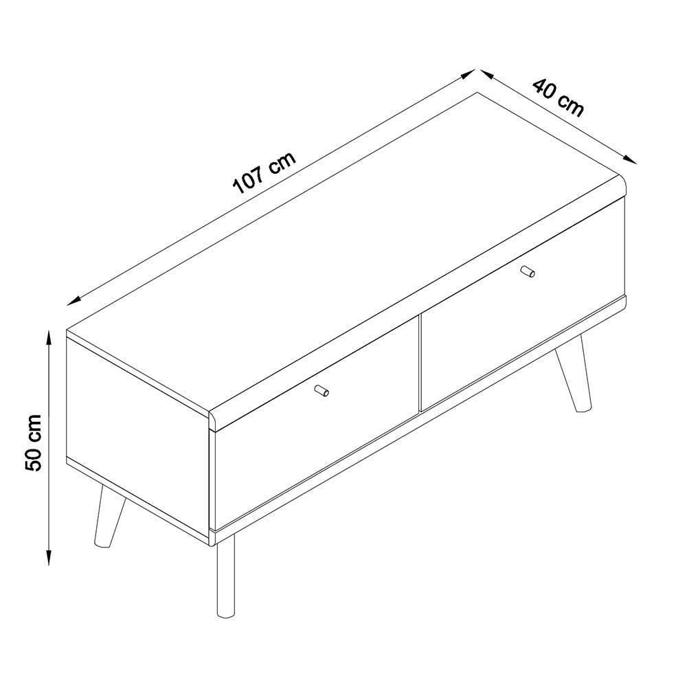 Set Skandi Möbel fürs Wohnzimmer - Cablos (vierteilig)