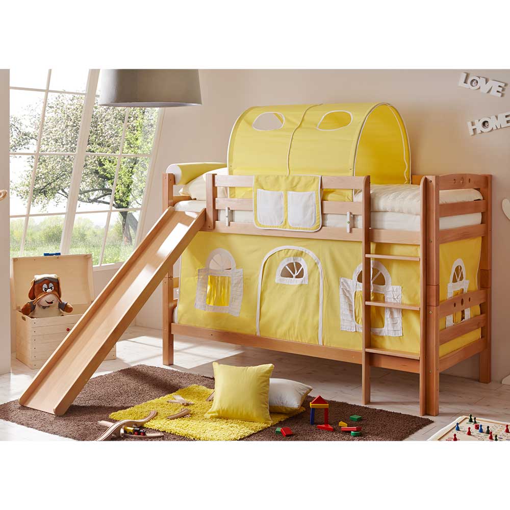 90x200 Kinder Stockbett mit Rutsche - Vimal