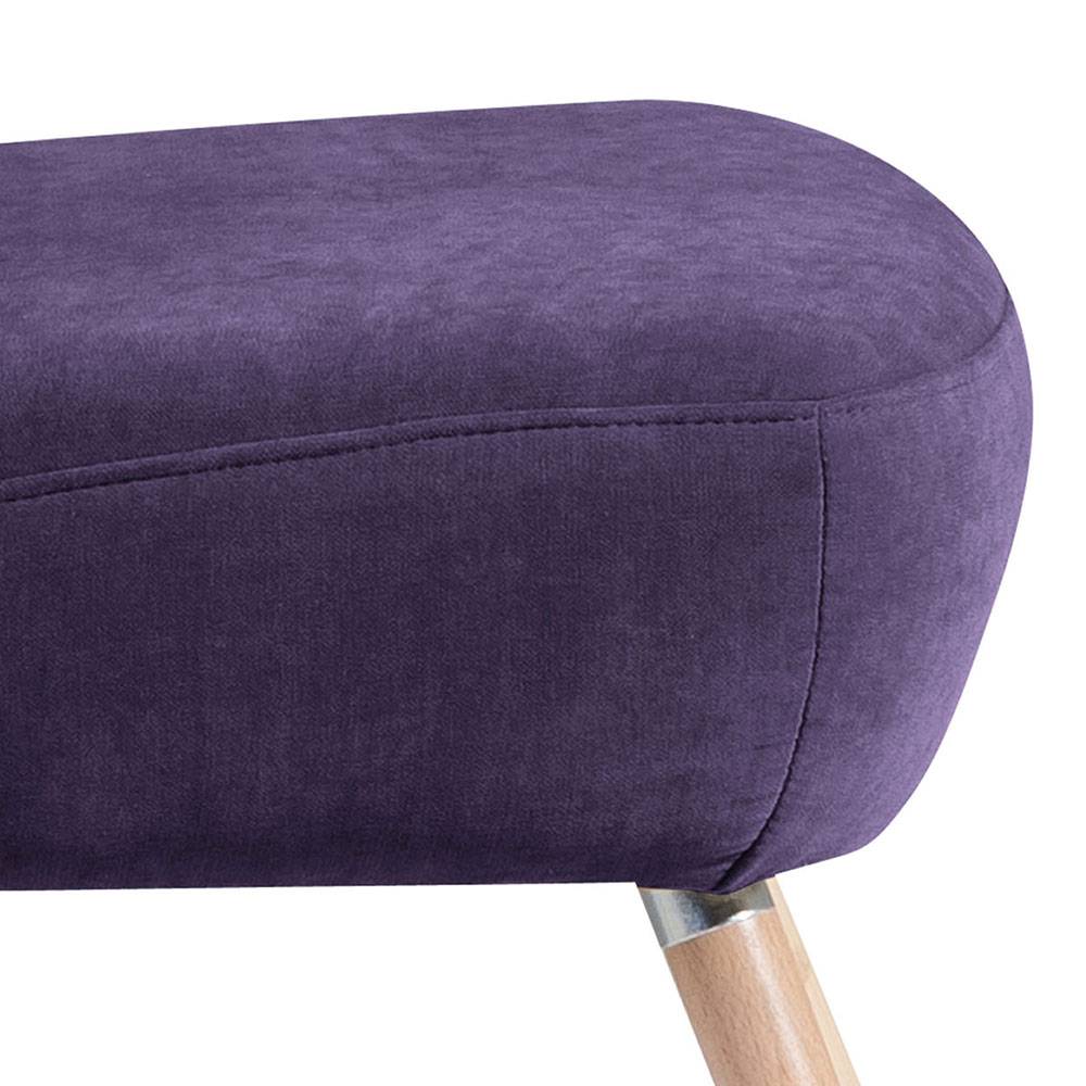 Vintage Look Sessel in Violett Velours - Casir