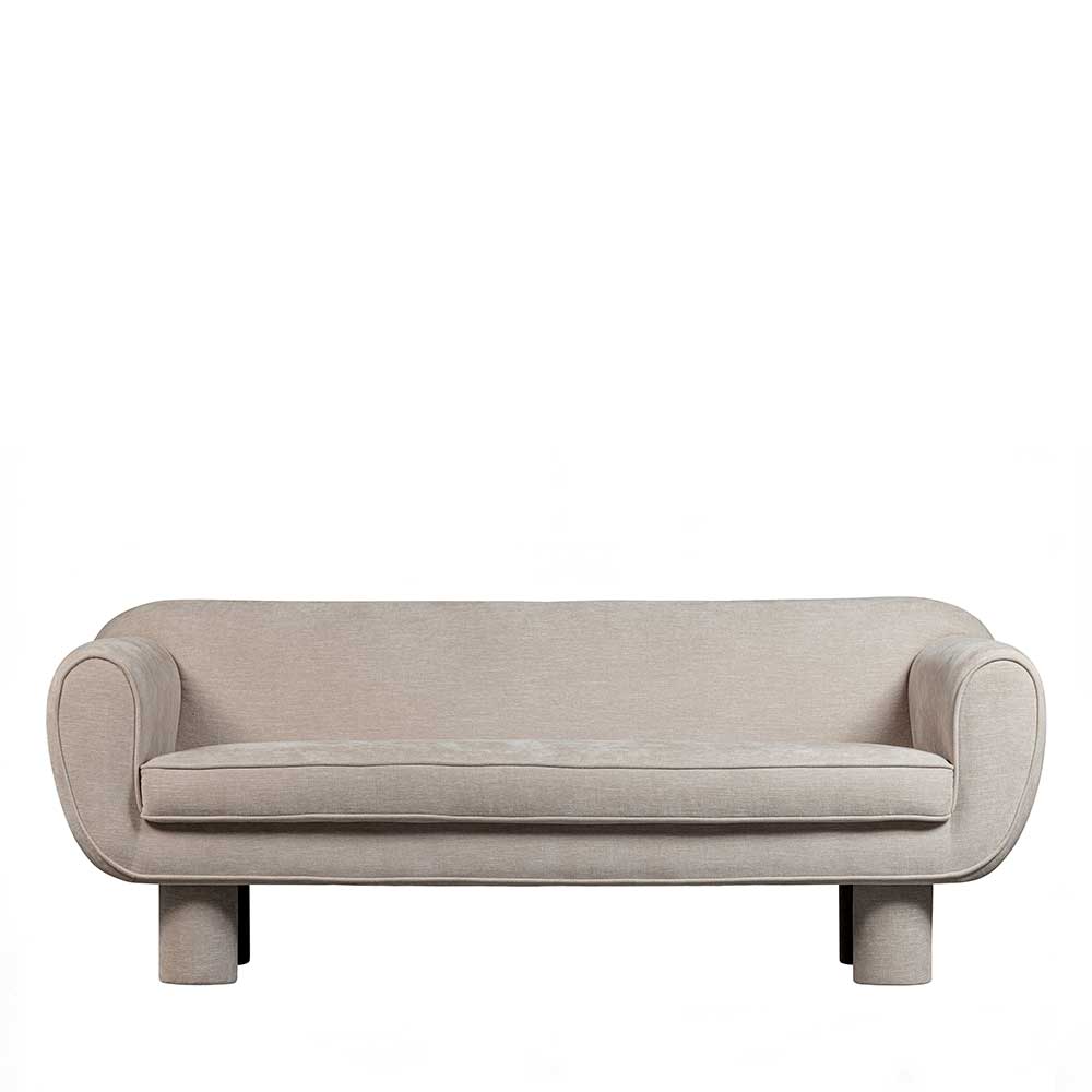 Designer Sofa in Beige Chenille - Spiaggi