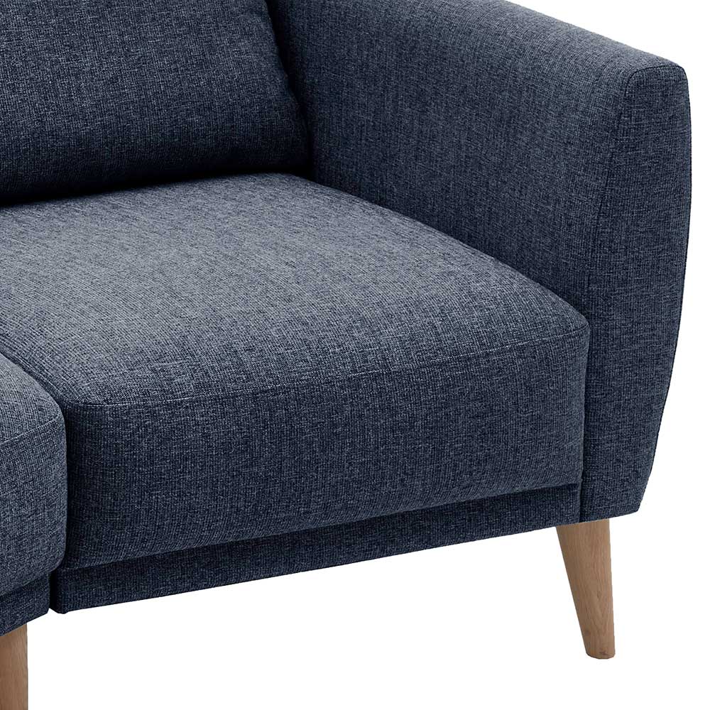 Design Sofa aus Strukturstoff in Dunkelgrau - Lionica