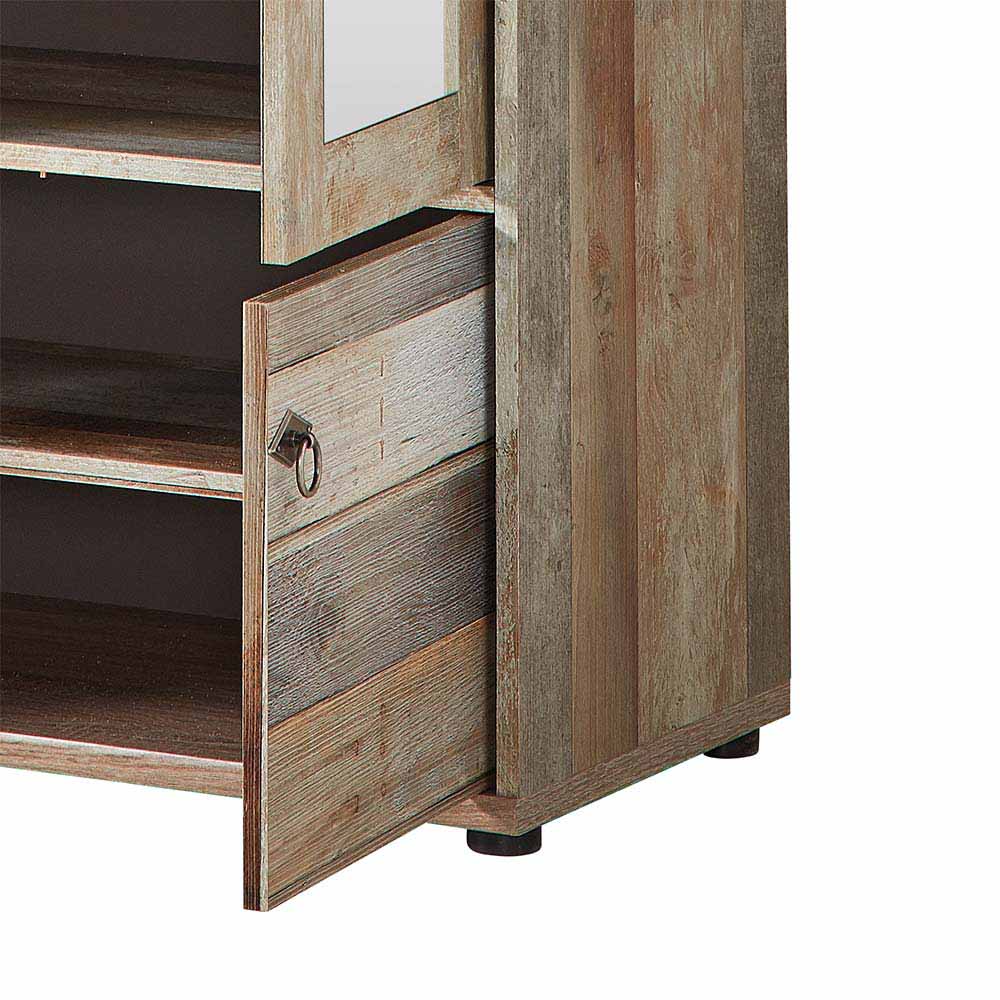 Shabby Flurschrank mit 2 Spiegel Türen - Curacon