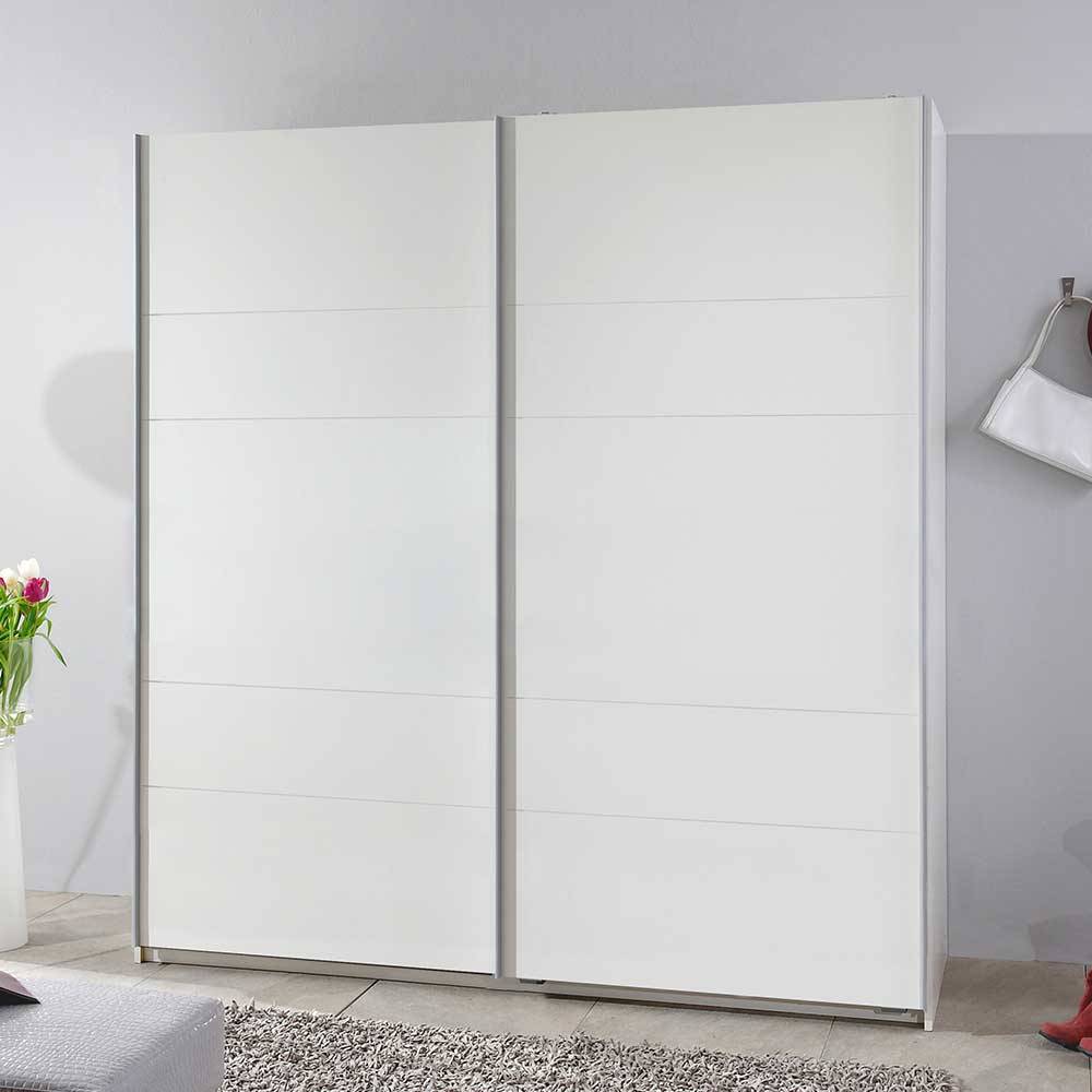 Weißer Schwebetürenschrank 179 cm breit - Ordinia