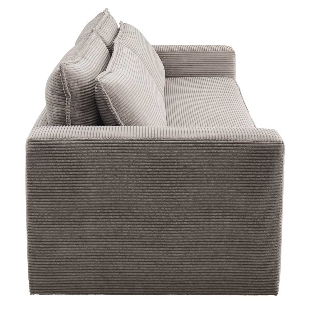 Dreisitzer Bettsofa in Hellbraun Cord - Anyna