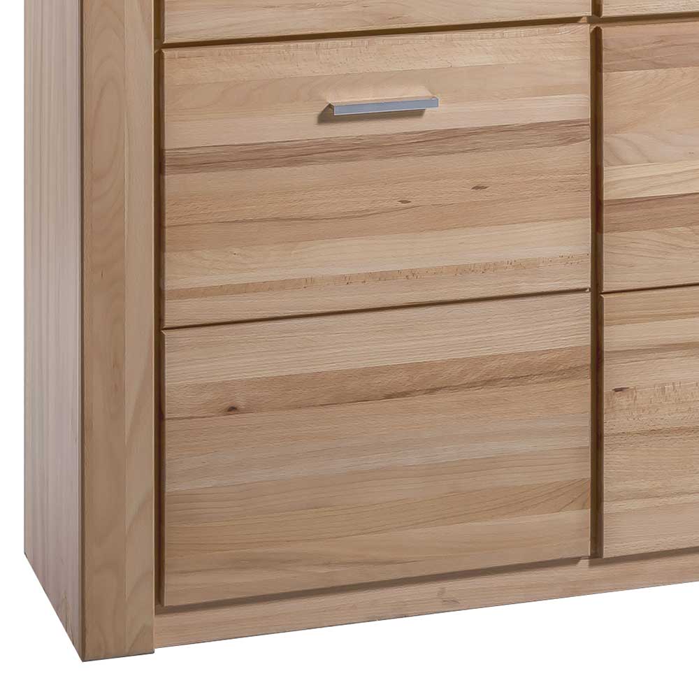 158x140 cm Kernbuche Highboard 5-türig - Uhelia