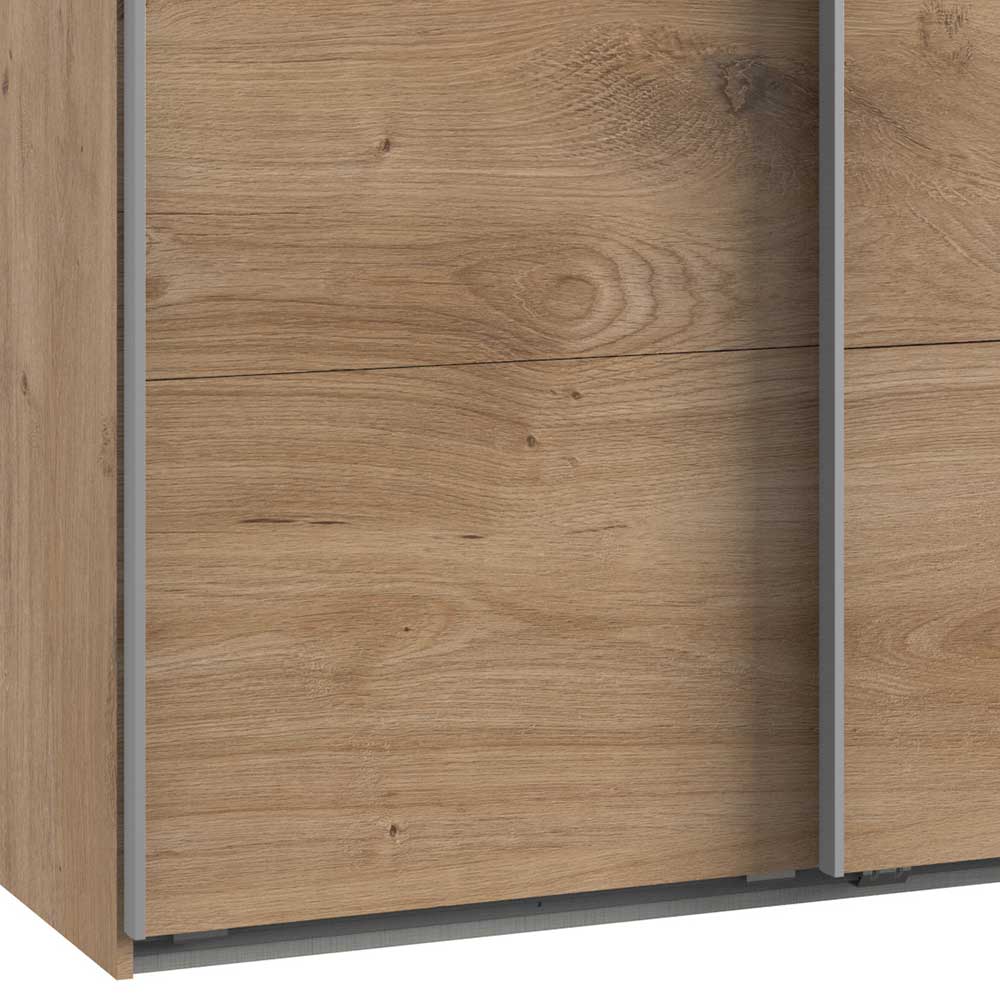 Holz Look Schiebetürenschrank in Plankeneiche - Vicetro