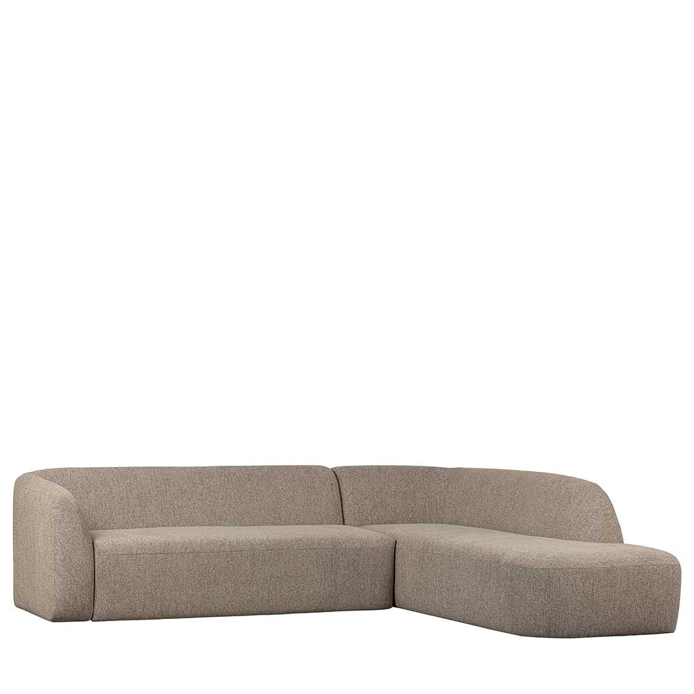 Chenille Sofaecke in Beige - Jaturna