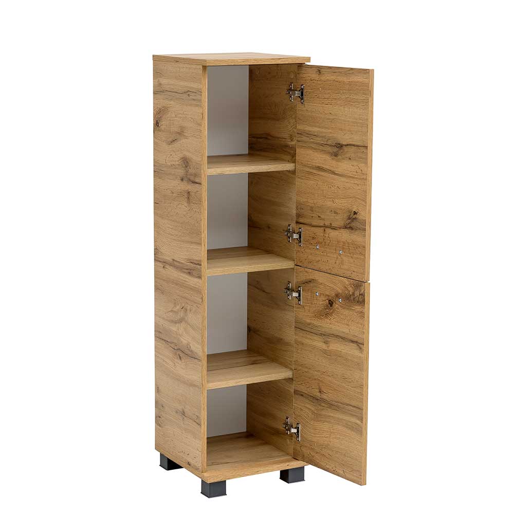 117 cm hoher Badschrank in Wildeiche Touchwood NB - Jessmi