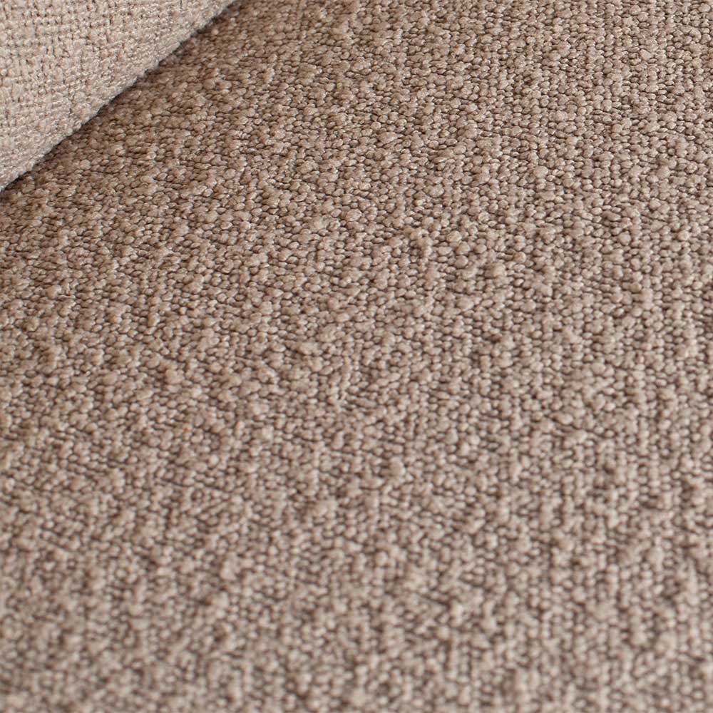 Boucle Polsterecke in Beige mit Federkern - Amindo