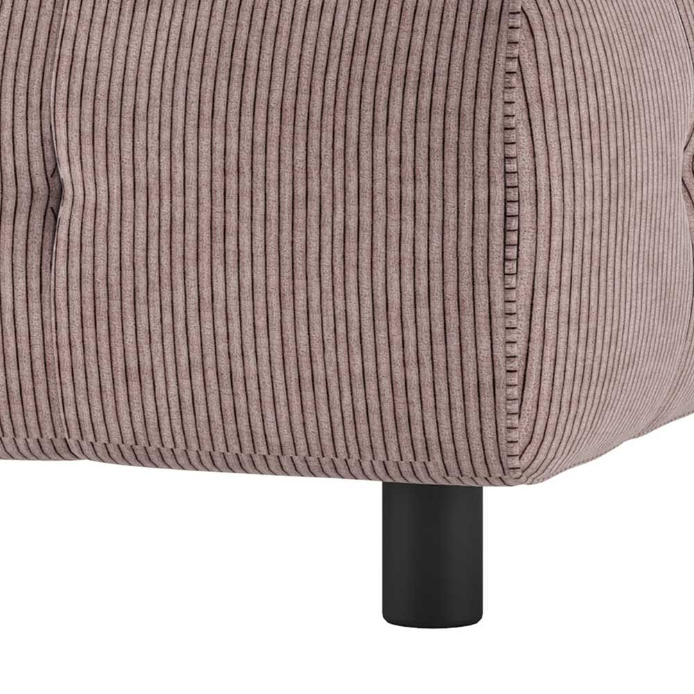 Couch Polsterhocker in Mauve Cord - Samorah