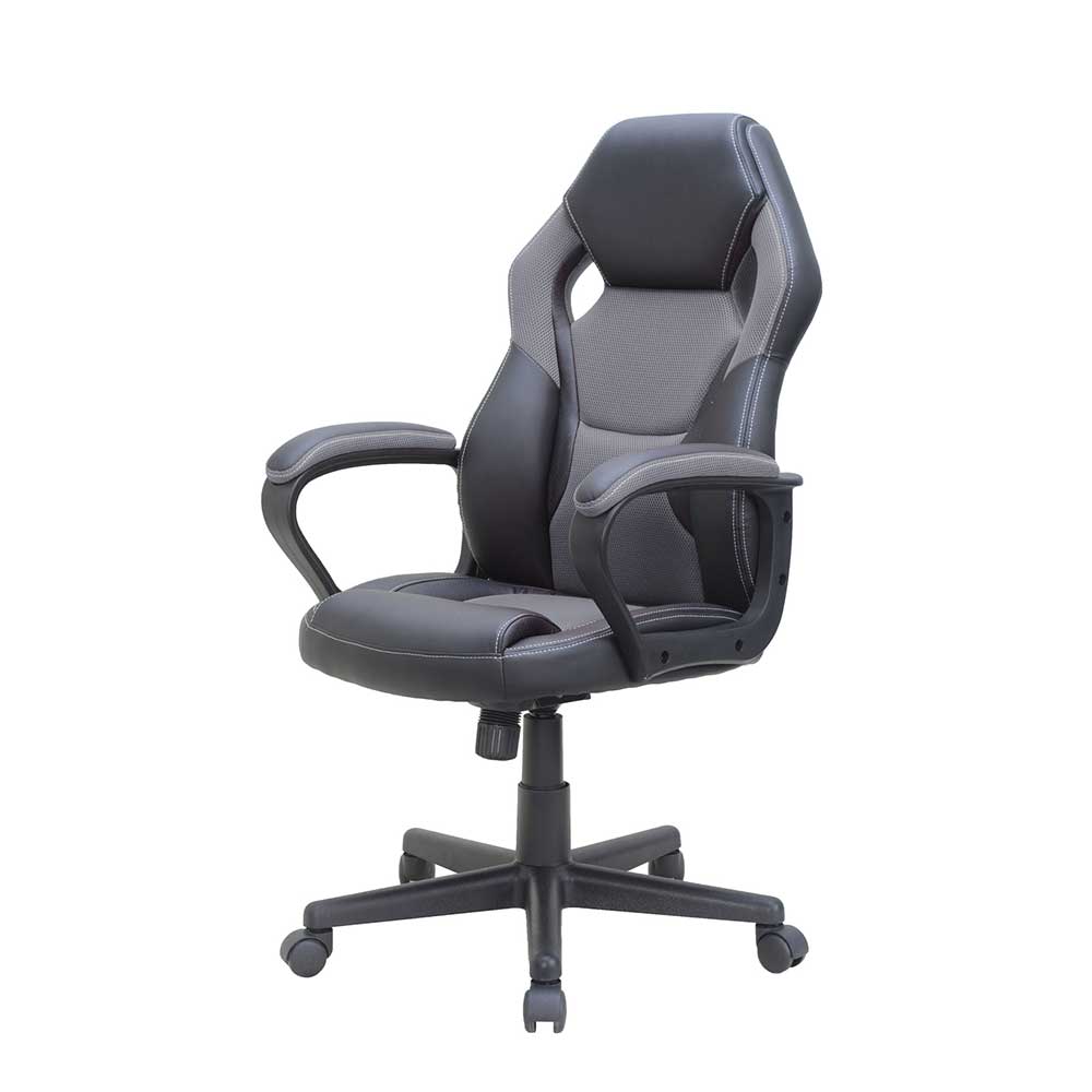 Gaming Chair in Schwarz und Grau - Giorgio