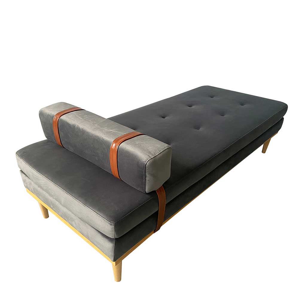 Retrostyle Liege Daybed in Grau Samt - Fiorentina