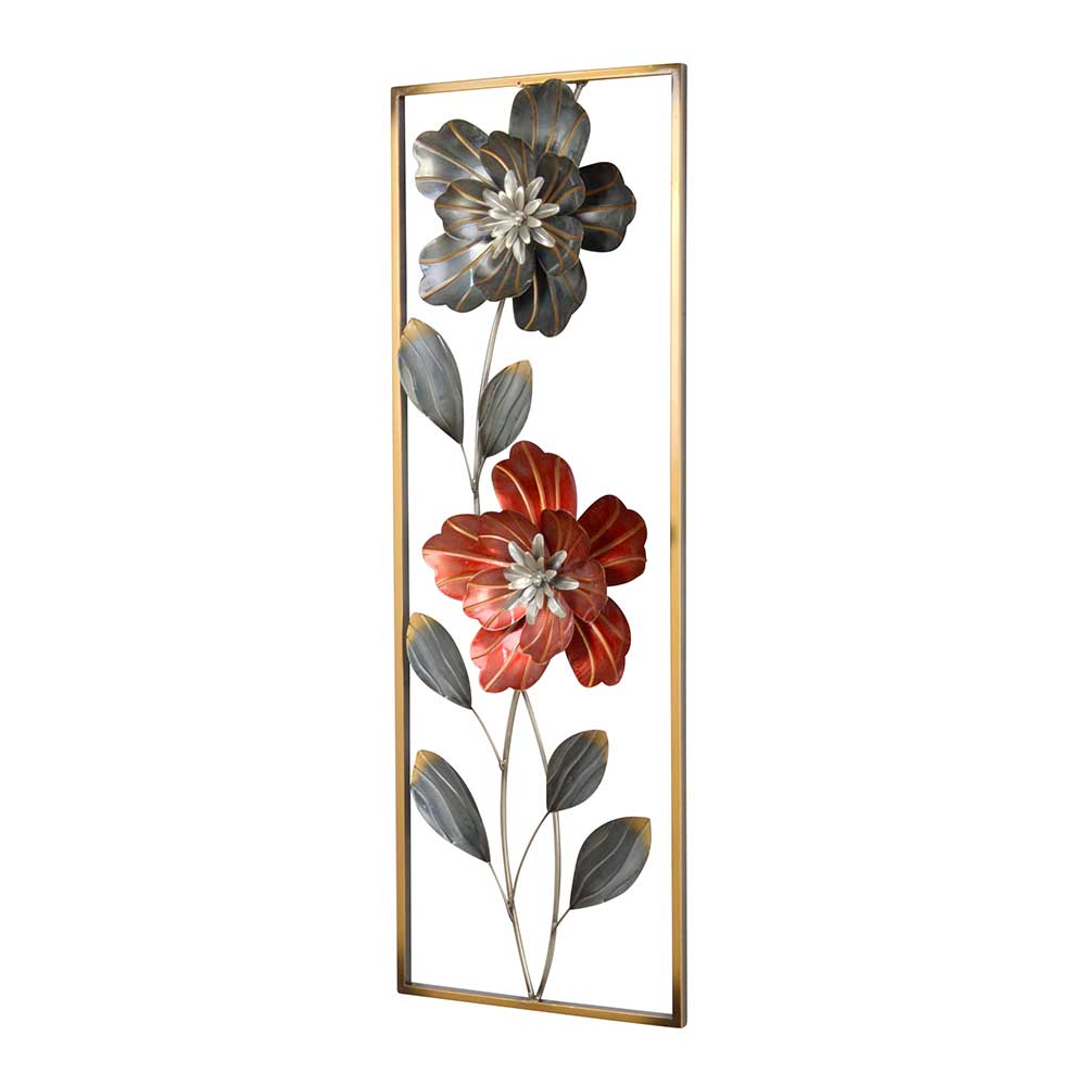 3D Wandbild mit Blumen aus Metall - Iliopona