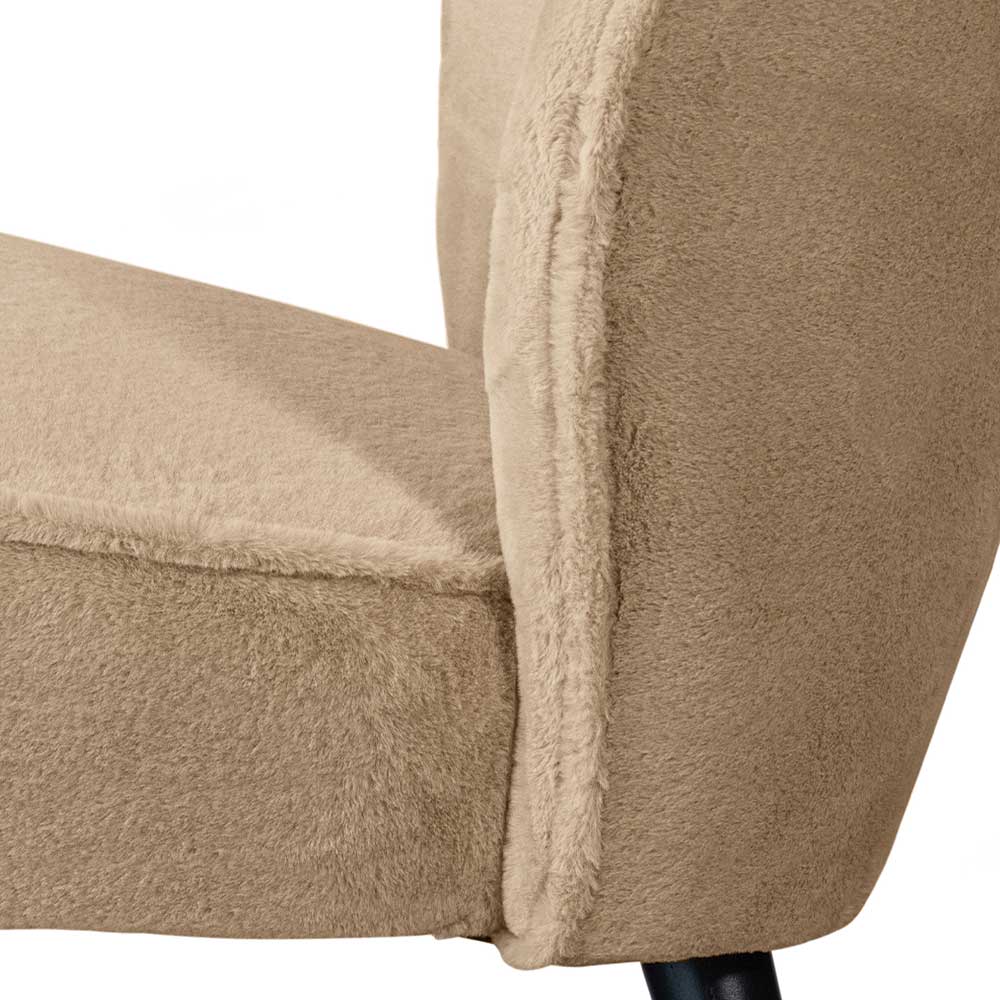 Loungesessel aus Webplüsch Beige - Fermona