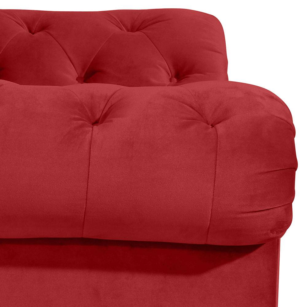 Chesterfield Sessel in Ziegel Rot - Telik