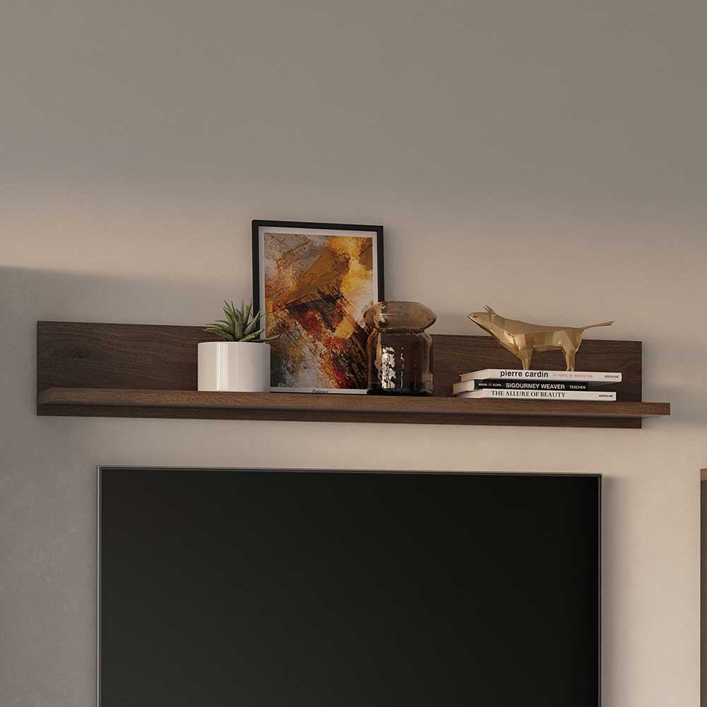 Wandboard mit Rückwand in Walnuss Optik - Emiato