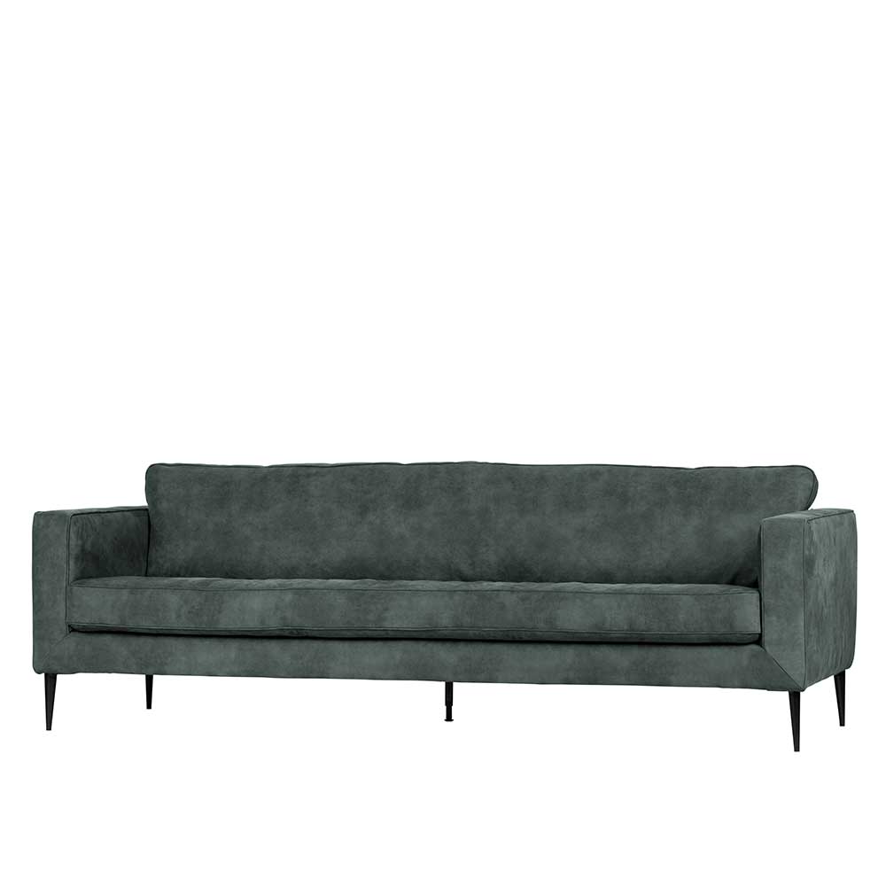 Microfaser Dreier Sofa in Petrol - Dominica