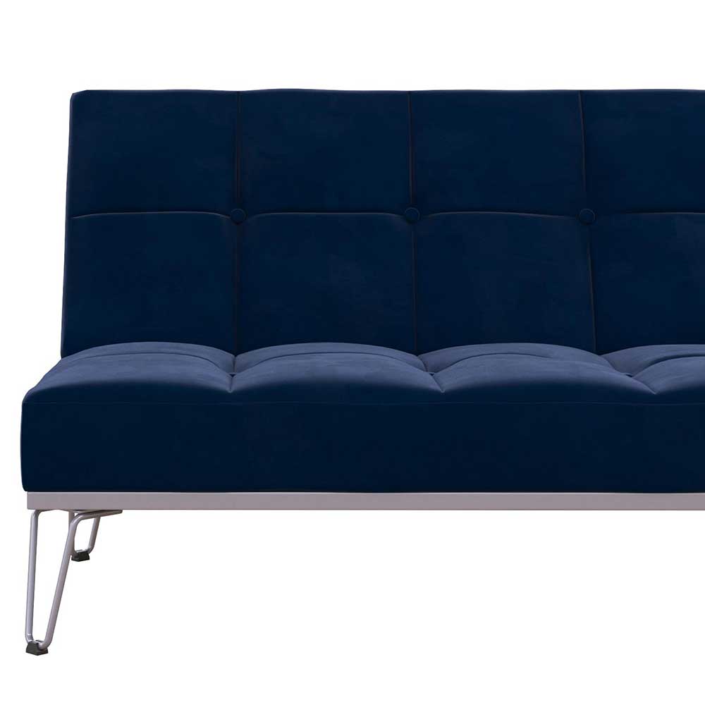 Blaue Schlafcouch mit Samt Bezug - Otrando